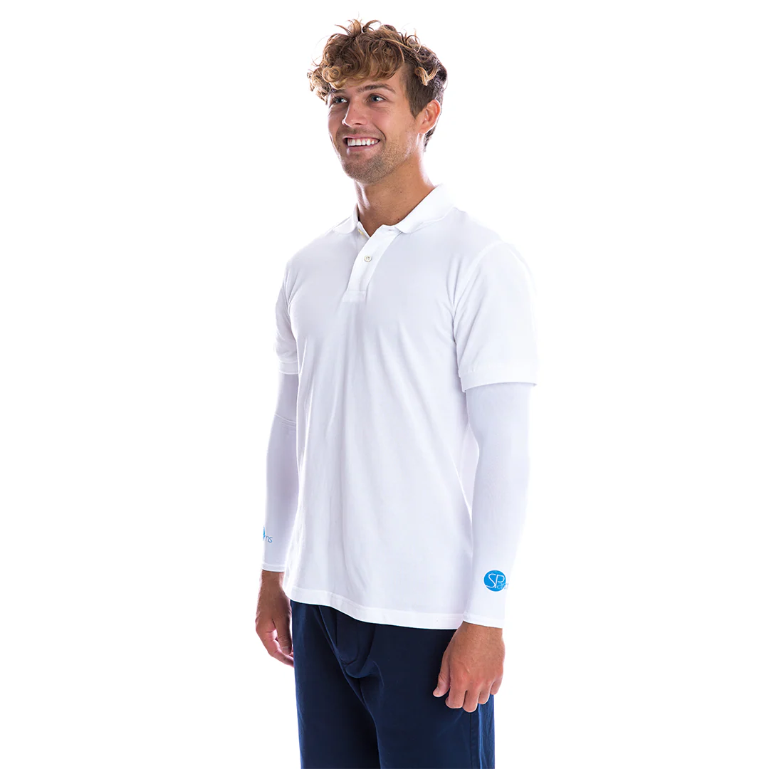 SParms UPF50+ Arm Sleeves (White, Pair) - Image 5